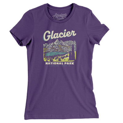 Glacier National Park Women's T-Shirt-Team Purple-Allegiant Goods Co. Vintage Sports Apparel
