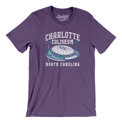 Charlotte Coliseum Men/Unisex T-Shirt-Team Purple-Allegiant Goods Co. Vintage Sports Apparel