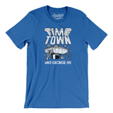 Lake George Time Town Men/Unisex T-Shirt-True Royal-Allegiant Goods Co. Vintage Sports Apparel