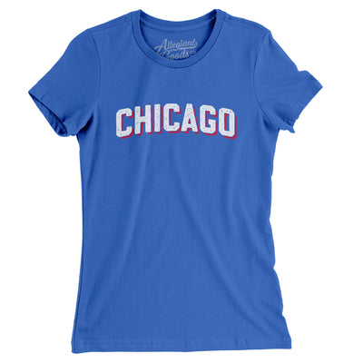 Chicago Varsity Women's T-Shirt-True Royal-Allegiant Goods Co. Vintage Sports Apparel
