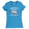 Charlotte Coliseum Women's T-Shirt-Turquoise-Allegiant Goods Co. Vintage Sports Apparel