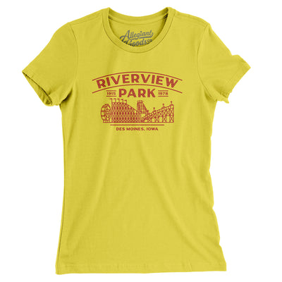 Riverview Park Women's T-Shirt-Vibrant Yellow-Allegiant Goods Co. Vintage Sports Apparel