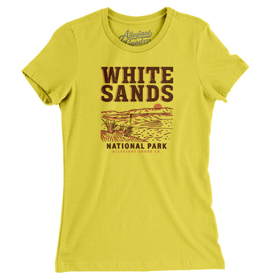White Sands National Park Women's T-Shirt-Vibrant Yellow-Allegiant Goods Co. Vintage Sports Apparel
