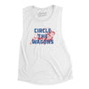 Circle The Wagons Women's Flowey Scoopneck Muscle Tank-White-Allegiant Goods Co. Vintage Sports Apparel