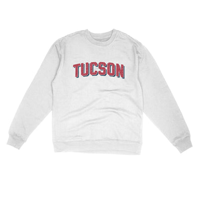 Tucson Varsity Midweight Crewneck Sweatshirt-White-Allegiant Goods Co. Vintage Sports Apparel