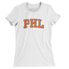 Phl Varsity Women's T-Shirt-White-Allegiant Goods Co. Vintage Sports Apparel