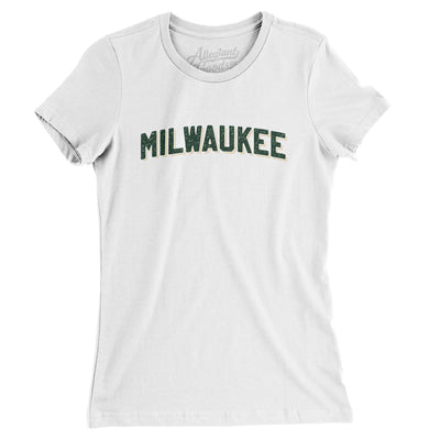Milwaukee Varsity Women's T-Shirt-White-Allegiant Goods Co. Vintage Sports Apparel
