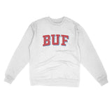 BUF Varsity Midweight Crewneck Sweatshirt-White-Allegiant Goods Co. Vintage Sports Apparel