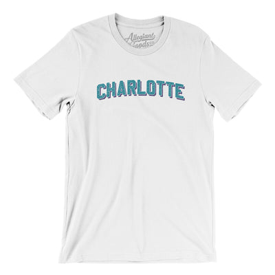 Charlotte Varsity Men/Unisex T-Shirt-White-Allegiant Goods Co. Vintage Sports Apparel