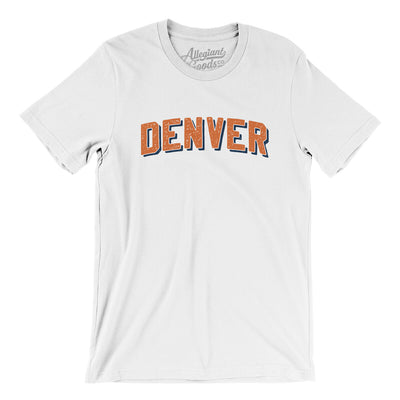 Denver Varsity Men/Unisex T-Shirt-White-Allegiant Goods Co. Vintage Sports Apparel