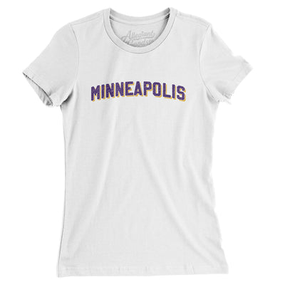 Minneapolis Varsity Women's T-Shirt-White-Allegiant Goods Co. Vintage Sports Apparel