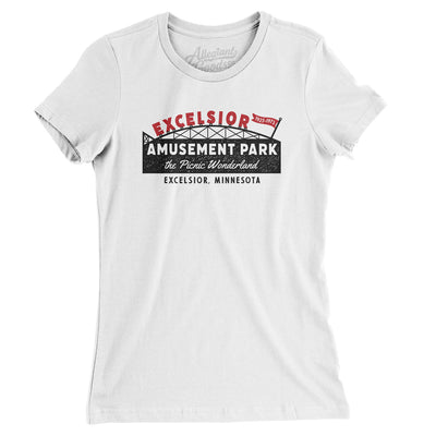 Excelsior Amusement Park Women's T-Shirt-White-Allegiant Goods Co. Vintage Sports Apparel