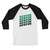 Austin Vintage Repeat Men/Unisex Raglan 3/4 Sleeve T-Shirt-White|Black-Allegiant Goods Co. Vintage Sports Apparel