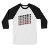 Columbia Vintage Repeat Men/Unisex Raglan 3/4 Sleeve T-Shirt-White|Black-Allegiant Goods Co. Vintage Sports Apparel
