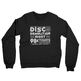 Disco Demolition Night Midweight Crewneck Sweatshirt-Allegiant Goods Co. Vintage Sports Apparel