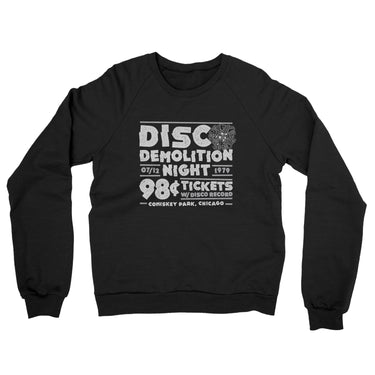 Disco Demolition Night Midweight Crewneck Sweatshirt-Allegiant Goods Co. Vintage Sports Apparel