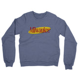 Milwaukee Seinfeld Midweight French Terry Crewneck Sweatshirt-Denim Heather-Allegiant Goods Co. Vintage Sports Apparel
