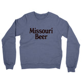 Missouri Beer Midweight French Terry Crewneck Sweatshirt-Denim Heather-Allegiant Goods Co. Vintage Sports Apparel