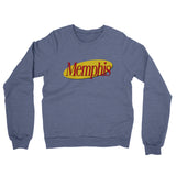 Memphis Seinfeld Midweight French Terry Crewneck Sweatshirt-Denim Heather-Allegiant Goods Co. Vintage Sports Apparel