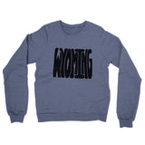 Wyoming State Shape Text Midweight French Terry Crewneck Sweatshirt-Allegiant Goods Co. Vintage Sports Apparel