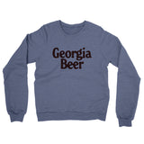 Georgia Beer Midweight French Terry Crewneck Sweatshirt-Denim Heather-Allegiant Goods Co. Vintage Sports Apparel