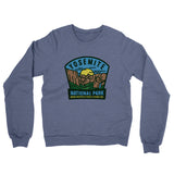 Yosemite National Park Badge Midweight French Terry Crewneck Sweatshirt-Allegiant Goods Co. Vintage Sports Apparel
