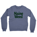 Maine Weed Midweight French Terry Crewneck Sweatshirt-Denim Heather-Allegiant Goods Co. Vintage Sports Apparel