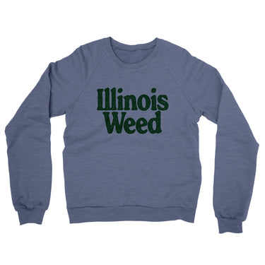 Illinois Weed Midweight French Terry Crewneck Sweatshirt-Allegiant Goods Co. Vintage Sports Apparel