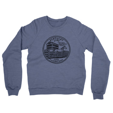 Kentucky State Quarter Midweight French Terry Crewneck Sweatshirt-Allegiant Goods Co. Vintage Sports Apparel