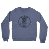 New Mexico State Quarter Midweight French Terry Crewneck Sweatshirt-Denim Heather-Allegiant Goods Co. Vintage Sports Apparel