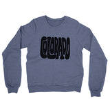 Colorado State Shape Text Midweight French Terry Crewneck Sweatshirt-Allegiant Goods Co. Vintage Sports Apparel
