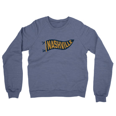 Nashville Pennant Midweight French Terry Crewneck Sweatshirt-Allegiant Goods Co. Vintage Sports Apparel