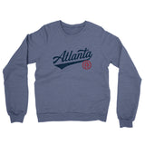 Atlanta Vintage Script Midweight French Terry Crewneck Sweatshirt-Allegiant Goods Co. Vintage Sports Apparel