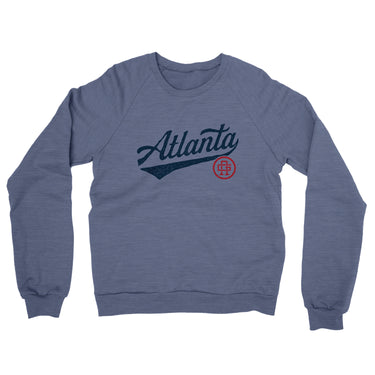 Atlanta Vintage Script Midweight French Terry Crewneck Sweatshirt-Allegiant Goods Co. Vintage Sports Apparel