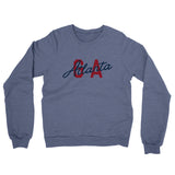 Atlanta Ga Overprinted Midweight French Terry Crewneck Sweatshirt-Allegiant Goods Co. Vintage Sports Apparel