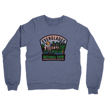 Everglades National Park Badge Midweight French Terry Crewneck Sweatshirt-Allegiant Goods Co. Vintage Sports Apparel
