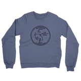 Wyoming State Quarter Midweight French Terry Crewneck Sweatshirt-Allegiant Goods Co. Vintage Sports Apparel