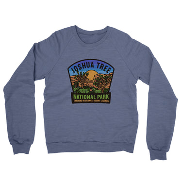 Joshua Tree National Park Badge Midweight French Terry Crewneck Sweatshirt-Allegiant Goods Co. Vintage Sports Apparel