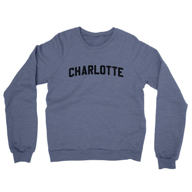 Charlotte Varsity Midweight Crewneck Sweatshirt-Allegiant Goods Co. Vintage Sports Apparel