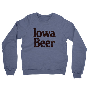 Iowa Beer Midweight French Terry Crewneck Sweatshirt-Allegiant Goods Co. Vintage Sports Apparel