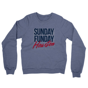 Sunday Funday Houston Midweight French Terry Crewneck Sweatshirt-Allegiant Goods Co. Vintage Sports Apparel