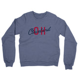 Cleveland Oh Overprinted Midweight French Terry Crewneck Sweatshirt-Allegiant Goods Co. Vintage Sports Apparel