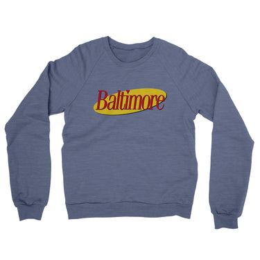 Baltimore Seinfeld Midweight French Terry Crewneck Sweatshirt-Allegiant Goods Co. Vintage Sports Apparel