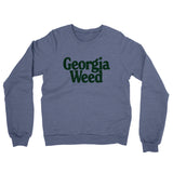 Georgia Weed Midweight French Terry Crewneck Sweatshirt-Denim Heather-Allegiant Goods Co. Vintage Sports Apparel