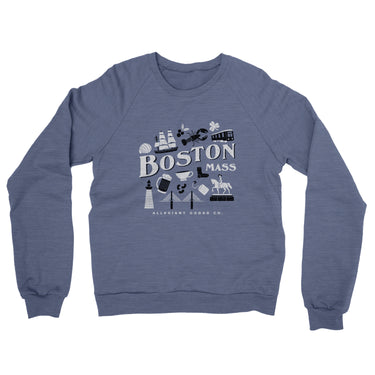 Boston Things Midweight Crewneck Sweatshirt-Allegiant Goods Co. Vintage Sports Apparel
