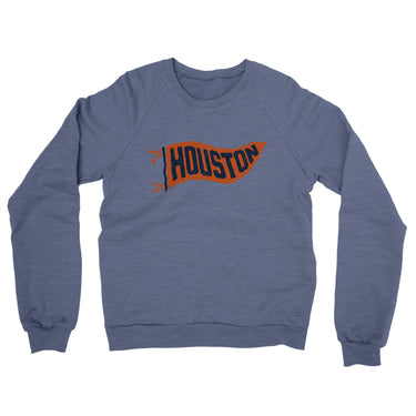 Houston Pennant Midweight French Terry Crewneck Sweatshirt-Allegiant Goods Co. Vintage Sports Apparel