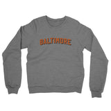 Baltimore Varsity Midweight Crewneck Sweatshirt-Allegiant Goods Co. Vintage Sports Apparel
