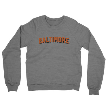 Baltimore Varsity Midweight Crewneck Sweatshirt-Allegiant Goods Co. Vintage Sports Apparel