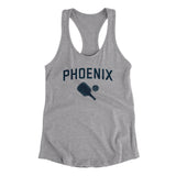 Phoenix Pickleball Women's Racerback Tank-Heather Grey-Allegiant Goods Co. Vintage Sports Apparel