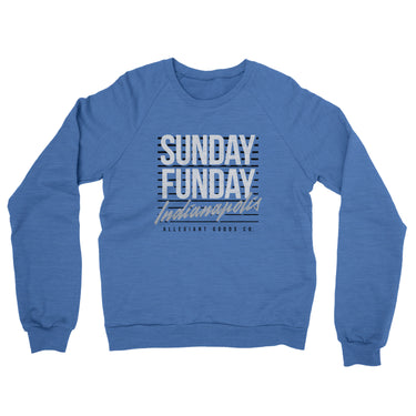 Sunday Funday Indianapolis Midweight French Terry Crewneck Sweatshirt-Allegiant Goods Co. Vintage Sports Apparel